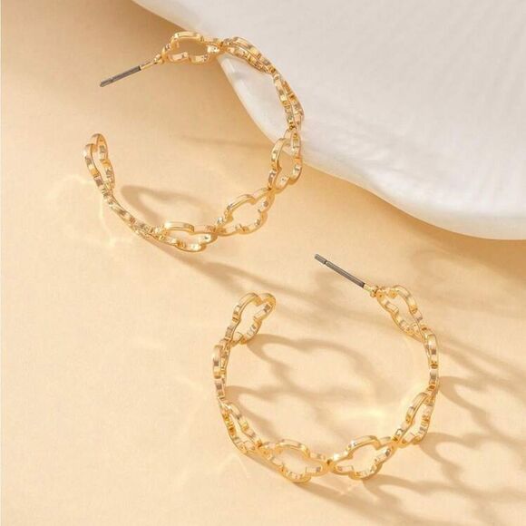 Hollow Out Small Flower Simple Earring Set, Festival earrings - Picture 6 of 13